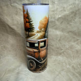 20 oz fall scene with antique truck