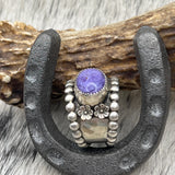 Size 8.5 Sterling Silver Wide Band Ring