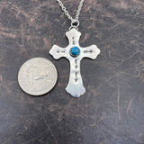 Sterling silver western cross necklace