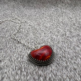 Red slag glass heart