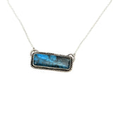 Kingman Turquoise Bar necklace