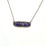 Oval Purple Mohave Kingman Turquoise Bar necklace
