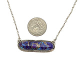 Oval Purple Mohave Kingman Turquoise Bar necklace