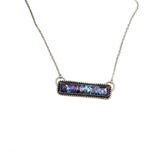 Purple Mohave Kingman Turquoise Bar necklace
