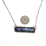 Purple Mohave Kingman Turquoise Bar necklace