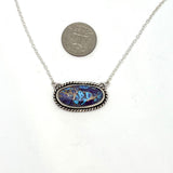 Oval Purple Mohave Kingman Turquoise Bar necklace