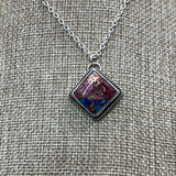 Purple Dahlia Turquoise Necklace