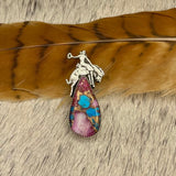 Purple Dahlia kingman Turquoise with Bucking Horse