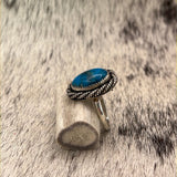 Kingman Turquoise Sterling Silver Ring Size 8