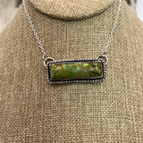 Green Mountain Turquoise Bar necklace