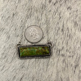 Green Mountain Turquoise Bar necklace