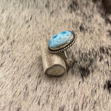 Larimar Sterling Silver Ring Size 9