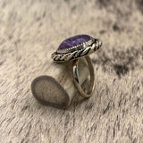 Charoite Sterling Silver Ring Size 9