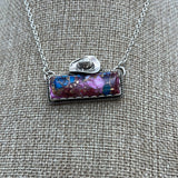 Purple Dahlia Kingman Turquoise bar with Cowboy Hat