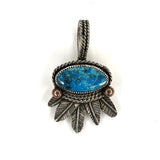Kingman Turquoise Feather with Pendant