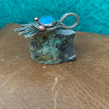 Kingman Turquoise Feather with Pendant
