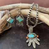 Sterling Silver Feather hook earrings