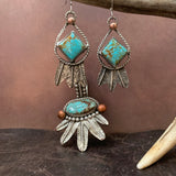 Sterling Silver Feather hook earrings