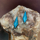 Kingman Turquoise Sterling Silver hooked earring