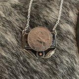 Lucky Bar Iron Buffalo necklace
