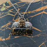 Beautiful Iron Buffalo Bar necklace