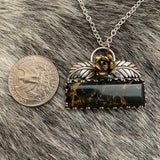 Beautiful Iron Buffalo Bar necklace