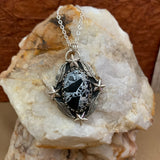 Starry night Iron Buffalo oval necklace