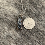 Hanging Iron Buffalo Bar necklace