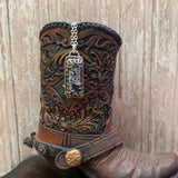 Hanging Iron Buffalo Bar necklace