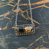 Iron Buffalo bar necklace