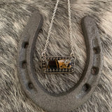 Iron Buffalo bar necklace