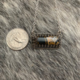 Iron Buffalo bar necklace