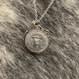 Iron Buffalo Heart Necklace