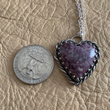 Purple Heart Sterling Silver Necklace
