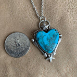 Turquoise heart Sterling Silver Necklace