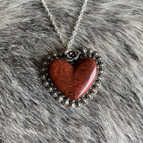 Red  jasper heart Necklace
