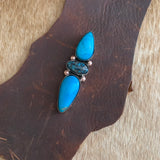 3 Stone Turquoise ring Size 6