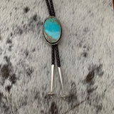 Kingman Turquoise Sterling Silver bolo tie