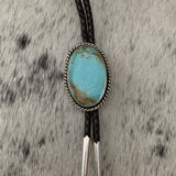 Kingman Turquoise Sterling Silver bolo tie