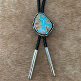 Kingman Turquoise Sterling Silver bolo tie