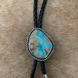 Kingman Turquoise Sterling Silver bolo tie