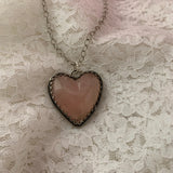 Rose Quartz Heart Necklace