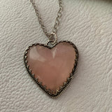 Rose Quartz Heart Necklace