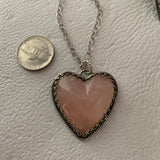 Rose Quartz Heart Necklace