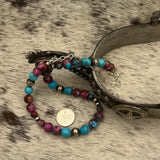 Purple Dahlia Kingman Turquoises necklace