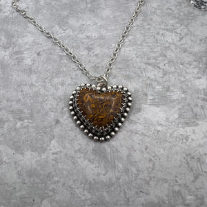 Marian stone heart necklace