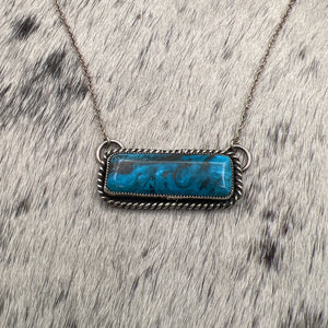 Kingman Turquoise Bar necklace