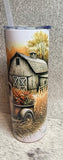 20 oz fall scene with antique truck