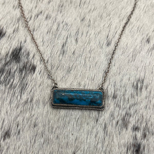 Kingman Turquoise Bar necklace