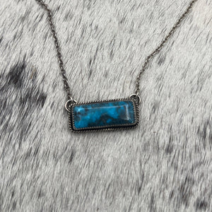 Kingman Turquoise Bar necklace